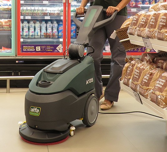 A135 Lavadora de piso de operação a pé alt 12