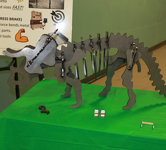 Fabricated dinosaur at Tennant Kids Day