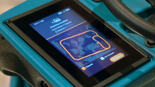 Routenanzeige des AMR-Waschroboters