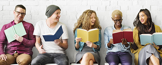 Friends reading image