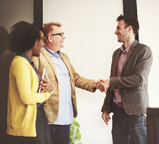 People shaking hands