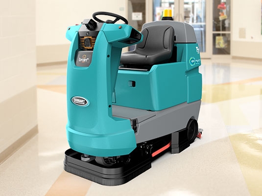 T7AMR Robotic Floor Scrubber cleaning a school/education facility