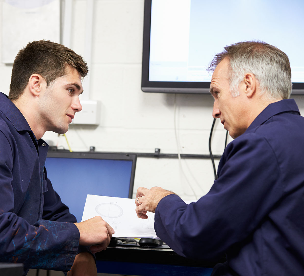 Facilities team members in capital planning discussion