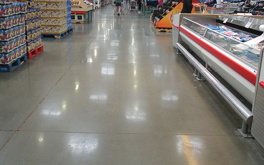Tennant diamabrush and floor scrubbers helps keep facilities concrete floors polished and clean.