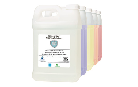 multiple Tennant floor cleaning detergent liquids