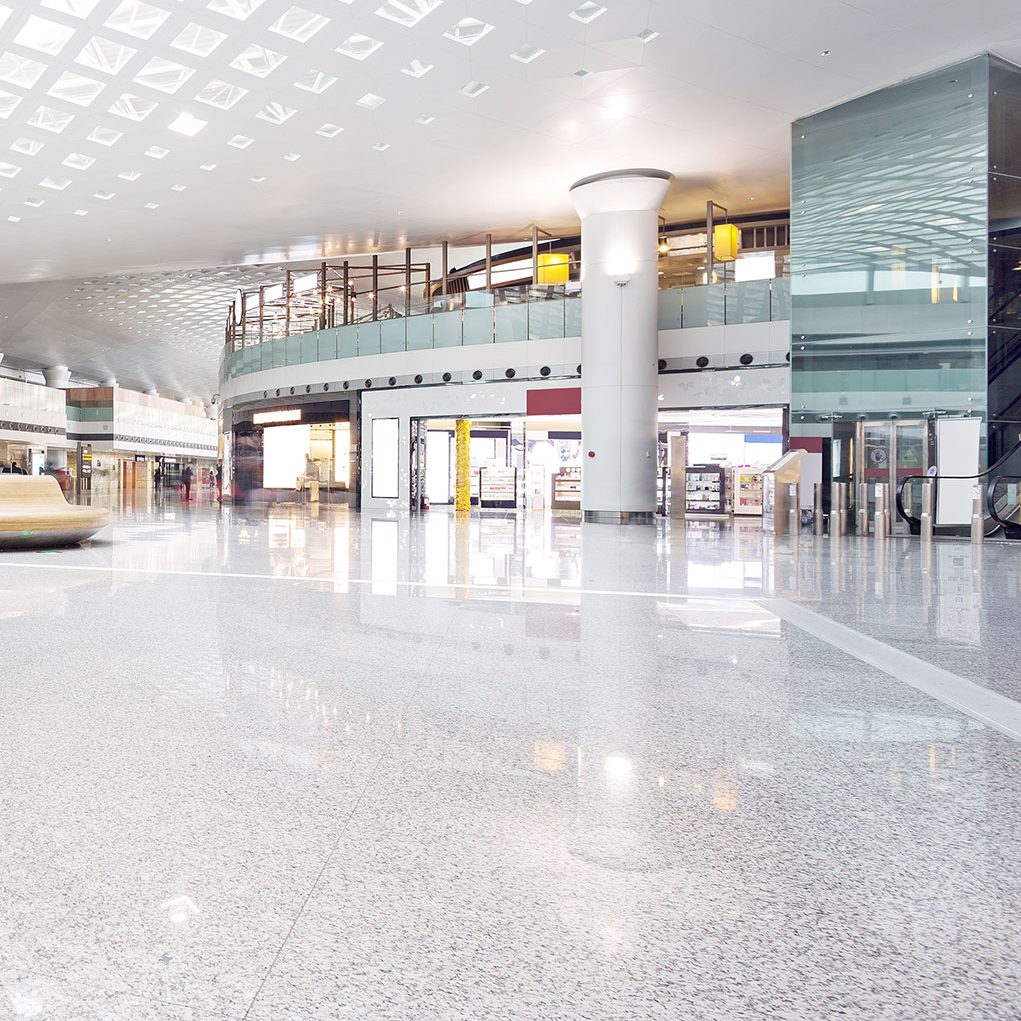 Retail Environment with Shiny Flooring