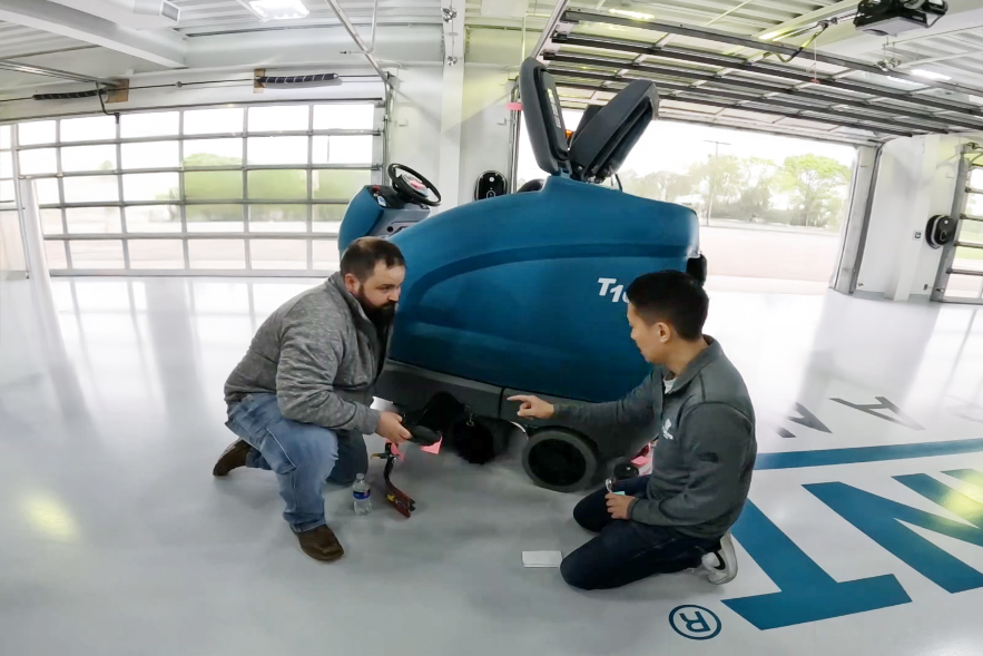 The Tennant Industrial Design team consults with customers to understand their cleaning challenges.