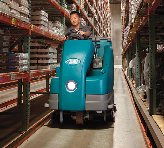 All American Foods – Lavadora de condutor sentado T16 Tennant com tecnologia ec-H2O